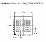 BGA56 ic socket for wellon programer 0_75mm pitch BGA56 socket